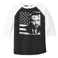 Martin Luther King Jr Distressed MLK Flag Toddler Fine Jersey T-Shirt