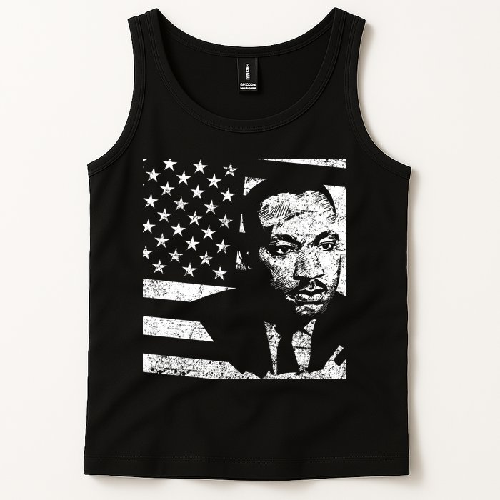Martin Luther King Jr Distressed MLK Flag Tank Top