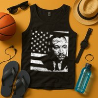 Martin Luther King Jr Distressed MLK Flag Tank Top