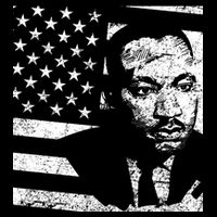Martin Luther King Jr Distressed MLK Flag Short Acrylic Beanie