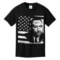 Martin Luther King Jr Distressed MLK Flag Kids T-Shirt