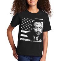 Martin Luther King Jr Distressed MLK Flag Kids T-Shirt