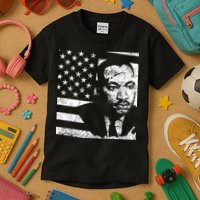 Martin Luther King Jr Distressed MLK Flag Kids T-Shirt