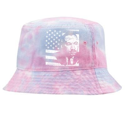 Martin Luther King Jr Distressed MLK Flag Tie-Dyed Bucket Hat