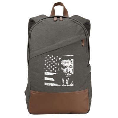 Martin Luther King Jr Distressed MLK Flag Cotton Canvas Backpack