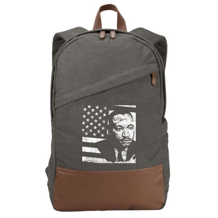 Martin Luther King Jr Distressed MLK Flag Cotton Canvas Backpack