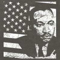 Martin Luther King Jr Distressed MLK Flag Cotton Canvas Backpack