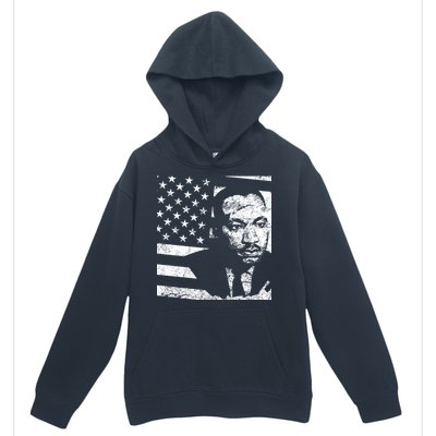 Martin Luther King Jr Distressed MLK Flag Urban Pullover Hoodie