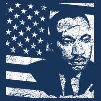 Martin Luther King Jr Distressed MLK Flag Infant Baby Jersey Bodysuit