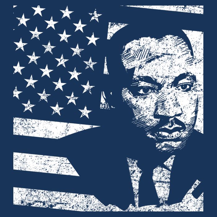 Martin Luther King Jr Distressed MLK Flag Infant Baby Jersey Bodysuit