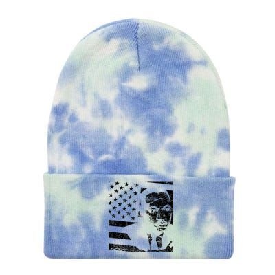 Martin Luther King Jr Distressed MLK Flag Tie Dye 12in Knit Beanie