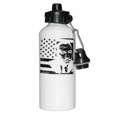 Martin Luther King Jr Distressed MLK Flag Aluminum Water Bottle