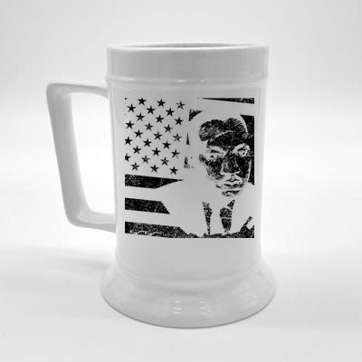 Martin Luther King Jr Distressed MLK Flag Beer Stein