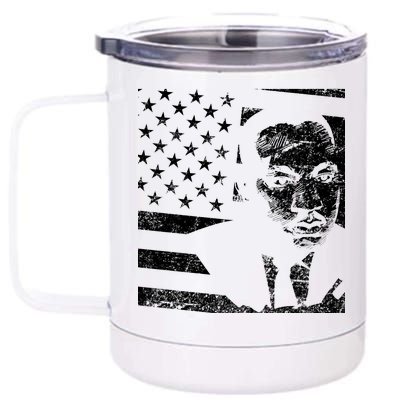 Martin Luther King Jr Distressed MLK Flag 12 oz Stainless Steel Tumbler Cup