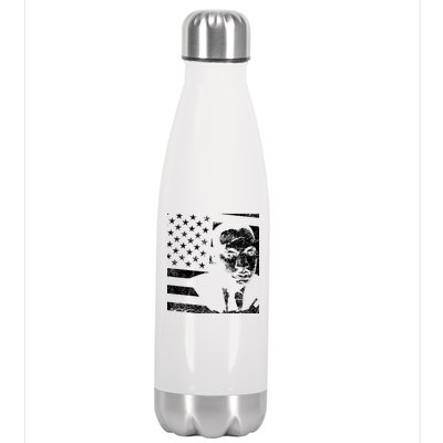 Martin Luther King Jr Distressed MLK Flag Stainless Steel Insulated Water Bottle