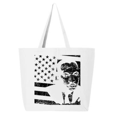 Martin Luther King Jr Distressed MLK Flag 25L Jumbo Tote