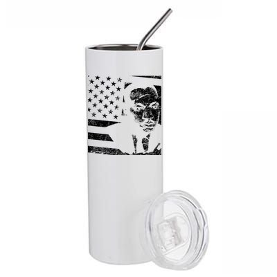 Martin Luther King Jr Distressed MLK Flag Stainless Steel Tumbler