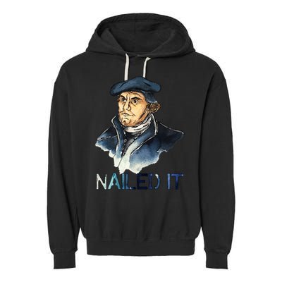Martin Luther Nailed It Paint Stroke Garment-Dyed Fleece Hoodie