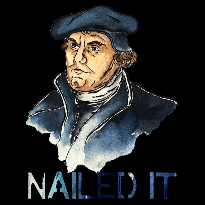 Martin Luther Nailed It Paint Stroke Apron