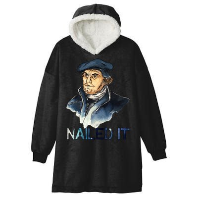 Martin Luther Nailed It Paint Stroke Hooded Wearable Blanket