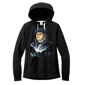 Martin Luther Nailed It Paint Stroke Women's Fleece Hoodie