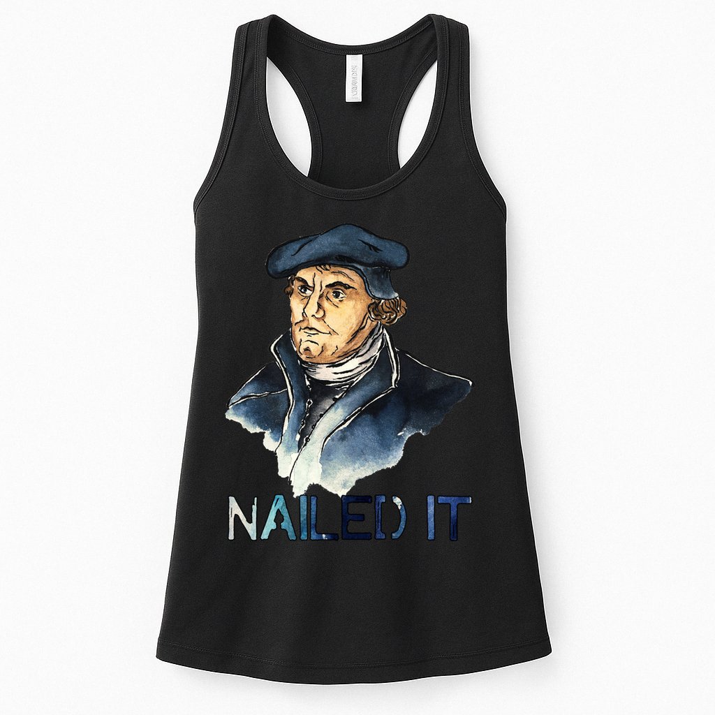 Martin Luther Nailed It Paint Stroke Womens Tank Top