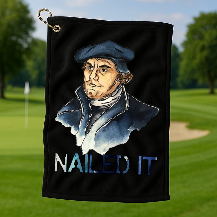 Martin Luther Nailed It Paint Stroke Golf Towel