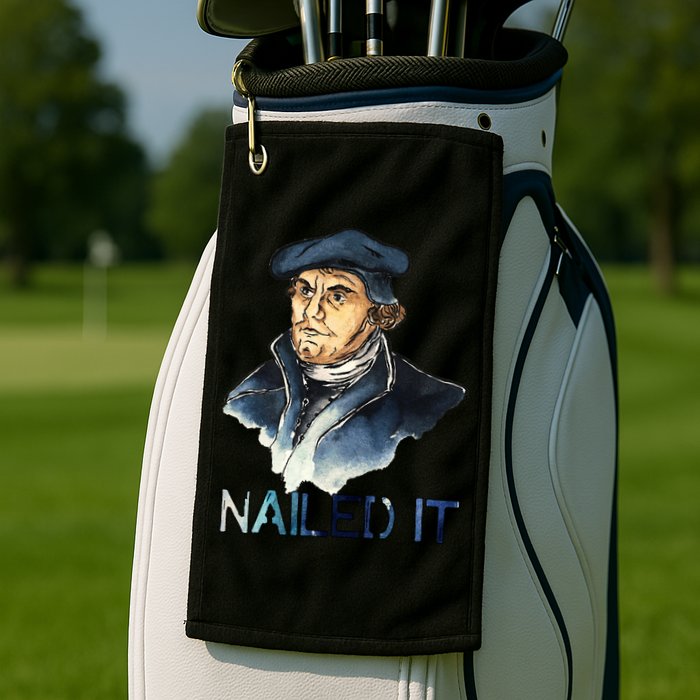 Martin Luther Nailed It Paint Stroke Golf Towel