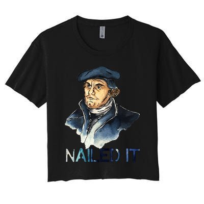 Martin Luther Nailed It Paint Stroke Crop Top