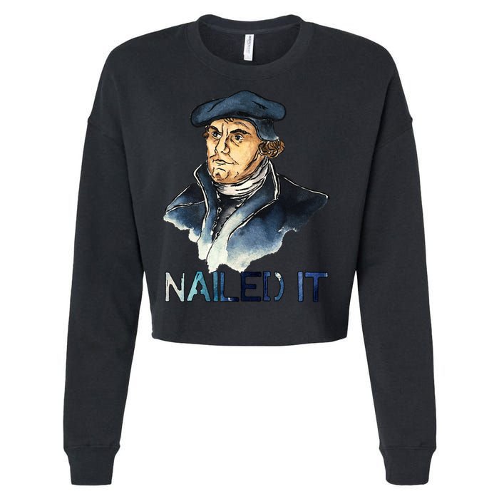 Martin Luther Nailed It Paint Stroke Cropped Pullover Crew