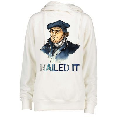 Martin Luther Nailed It Paint Stroke Womens Funnel Neck Pullover Hood