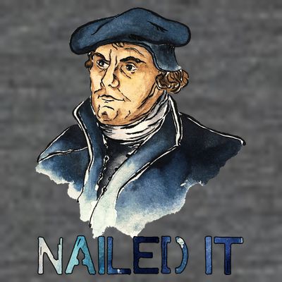 Martin Luther Nailed It Paint Stroke T-Shirt