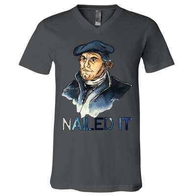 Martin Luther Nailed It Paint Stroke V-Neck T-Shirt