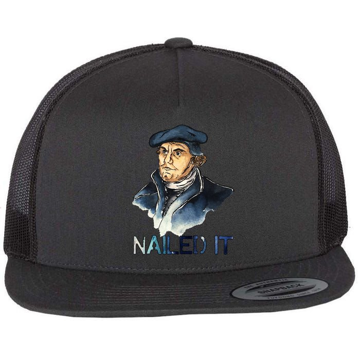 Martin Luther Nailed It Paint Stroke Flat Bill Trucker Hat