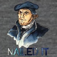 Martin Luther Nailed It Paint Stroke Womens T-Shirt