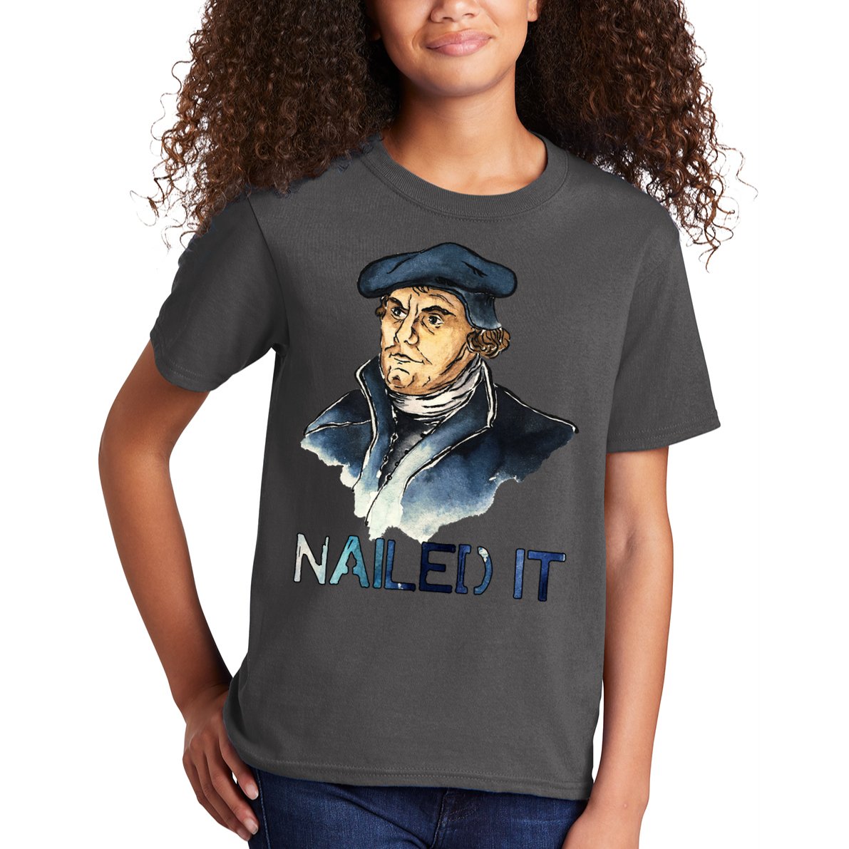 Martin Luther Nailed It Paint Stroke Kids T-Shirt