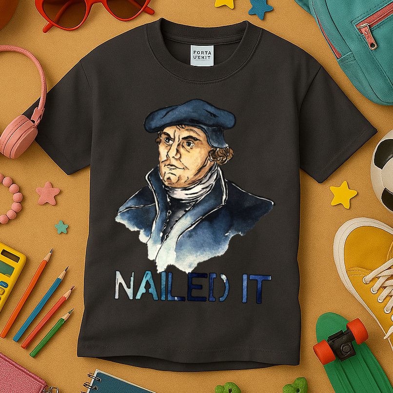 Martin Luther Nailed It Paint Stroke Kids T-Shirt