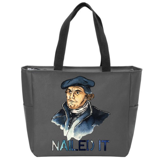 Martin Luther Nailed It Paint Stroke Zip Tote Bag