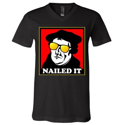 Martin Luther Nailed It Shades V-Neck T-Shirt