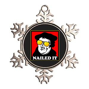 Martin Luther Nailed It Shades Metallic Star Ornament