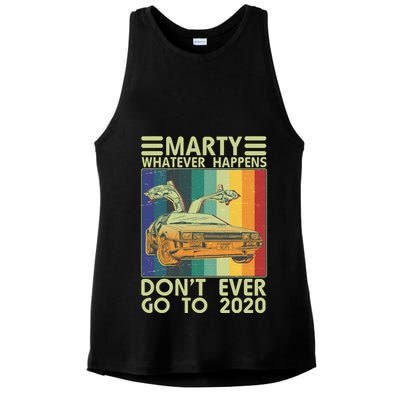 Marty Whatever Happens Don't Ever Go To 2020 Ladies PosiCharge Tri-Blend Wicking Tank