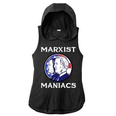 Marxist Maniacs Pro Trump Conservatives Ladies PosiCharge Tri-Blend Wicking Draft Hoodie Tank