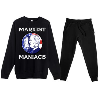 Marxist Maniacs Pro Trump Conservatives Premium Crewneck Sweatsuit Set