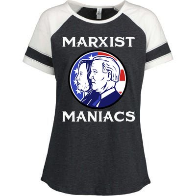 Marxist Maniacs Pro Trump Conservatives Enza Ladies Jersey Colorblock Tee