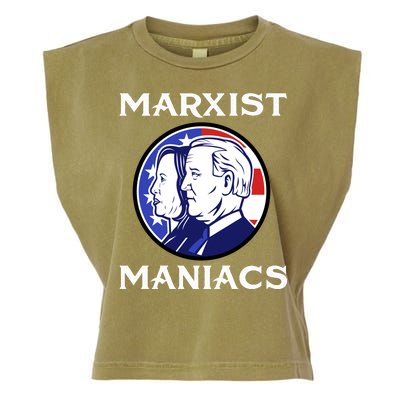 Marxist Maniacs Pro Trump Conservatives Garment-Dyed Women's Muscle Tee