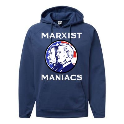 Marxist Maniacs Pro Trump Conservatives Performance Fleece Hoodie