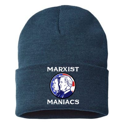 Marxist Maniacs Pro Trump Conservatives Sustainable Knit Beanie