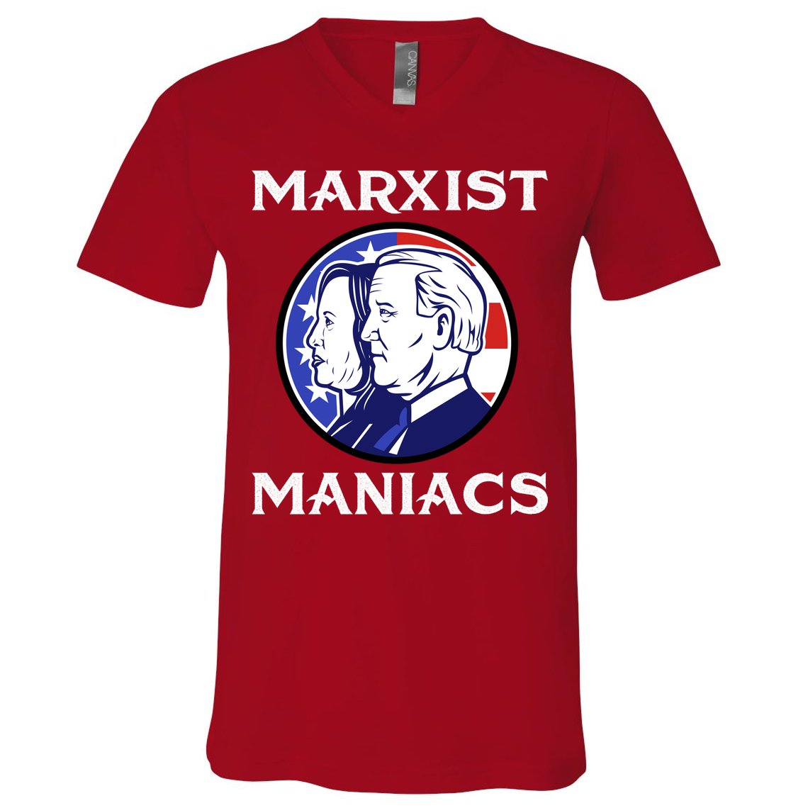Marxist Maniacs Pro Trump Conservatives V-Neck T-Shirt