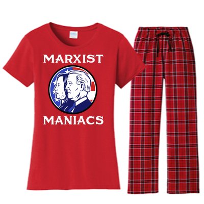 Marxist Maniacs Pro Trump Conservatives Women's Flannel Pajama Set