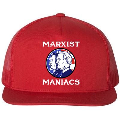 Marxist Maniacs Pro Trump Conservatives Flat Bill Trucker Hat